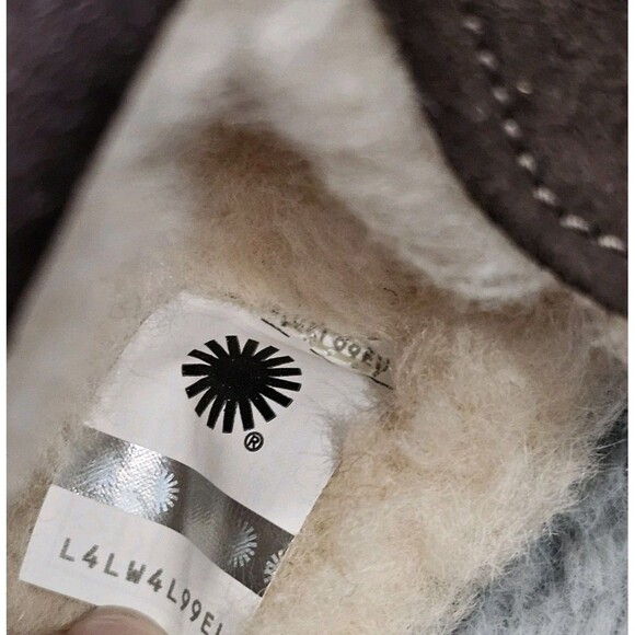 UGG Ascot Slip On Loafers Espresso Brown Comfort Shoes Wool Sherpa Lined Mens 7 - Picture 15 of 15